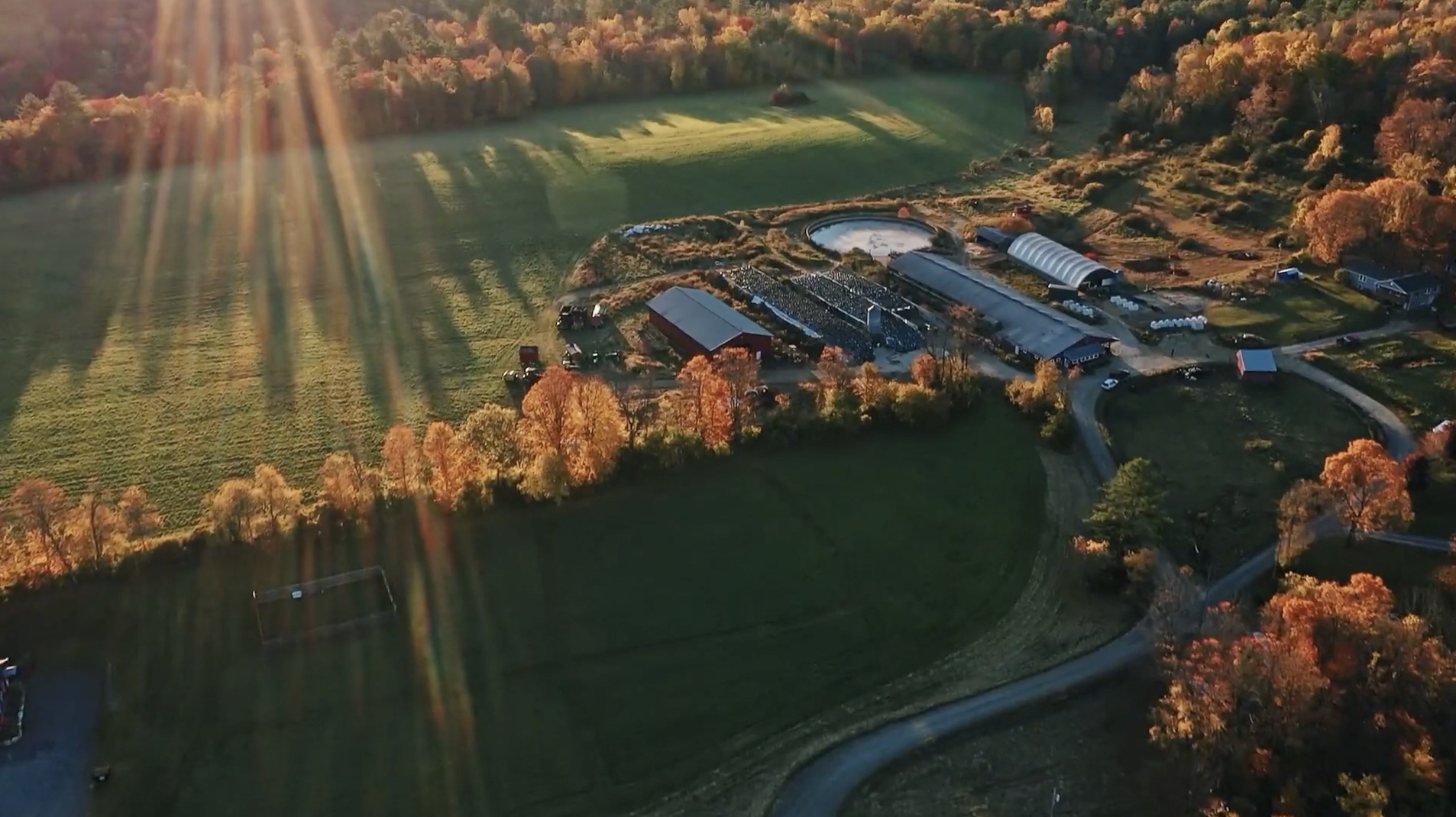 NEDC customer testimonial video production drone image