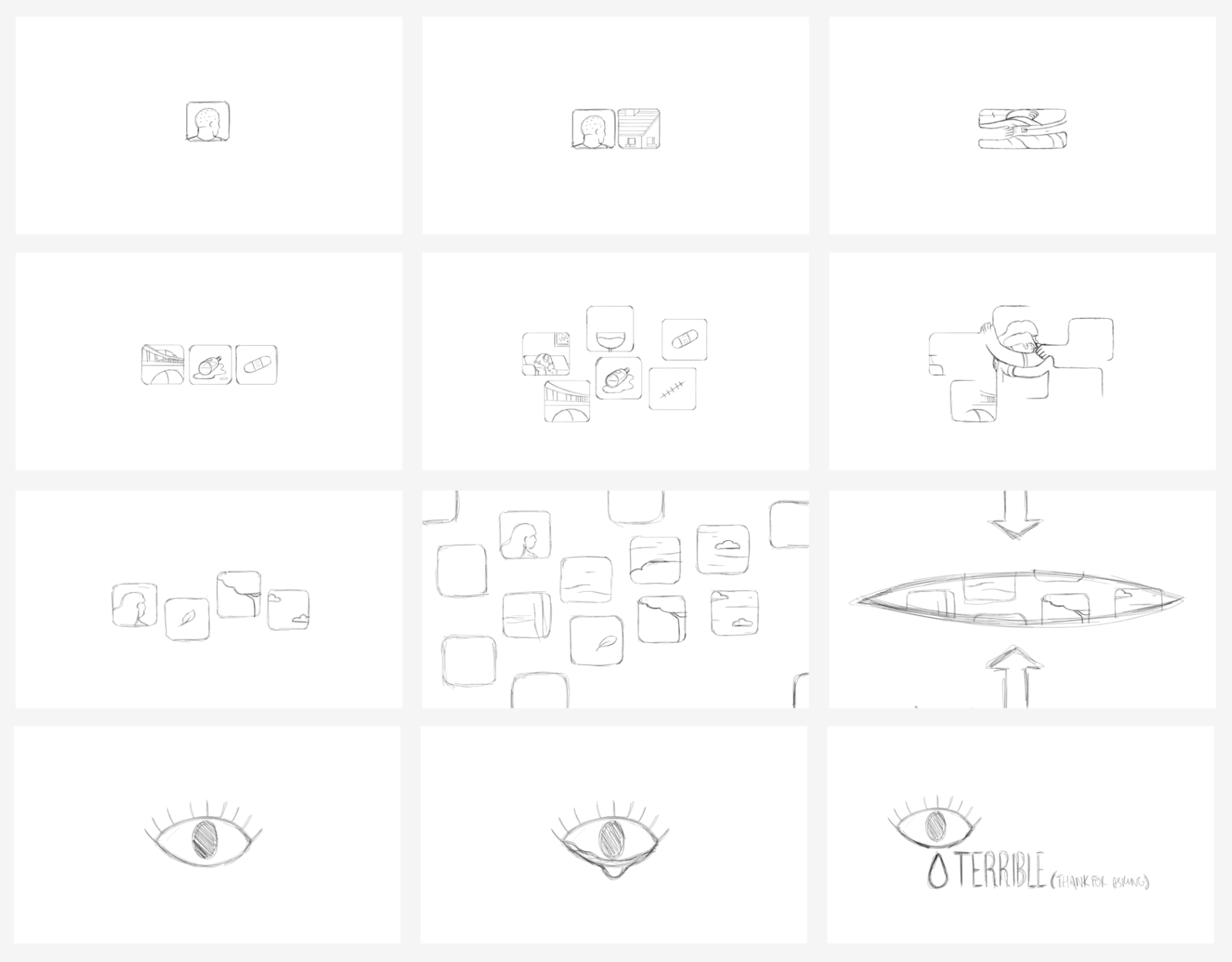Untitled (6) story boards Demo Duck animated podcast intro