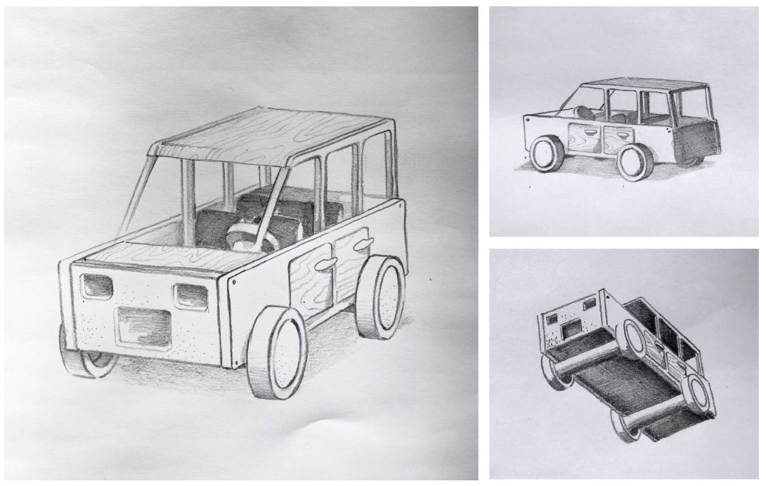 VFV Animated Video Production Sketch Sketches of cars for animated video production
