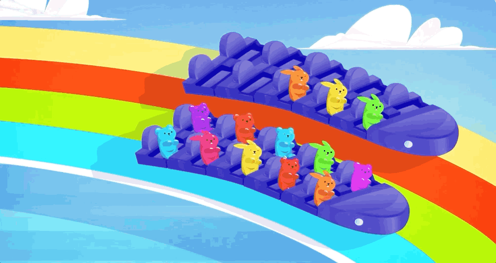 Underwater Sound design, shadows, secondary motion and more helped bring to life the video's playful environments.